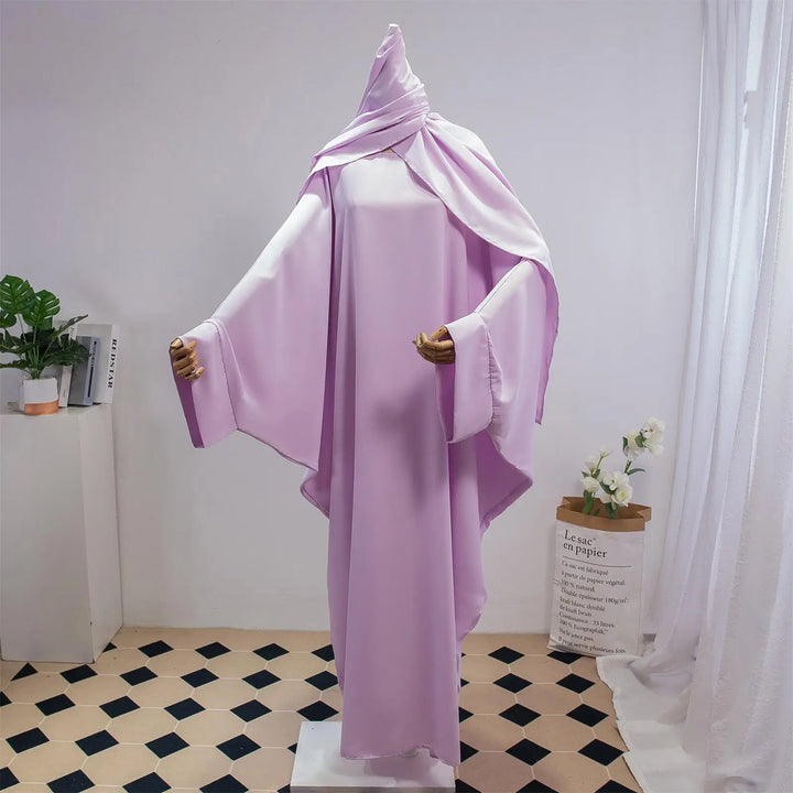 Two Piece Abaya Set – Modest Loose Fit with Hijab