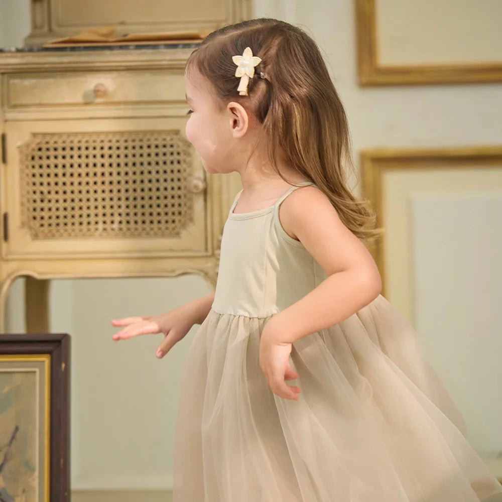Girls Sleeveless Tulle Party Dress | Elegant Princess Style