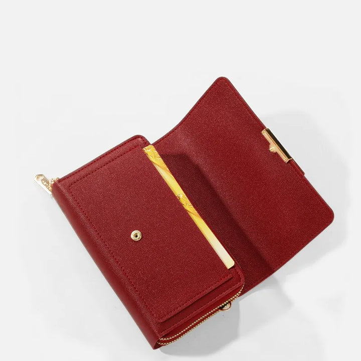 Women’s Multi-Pocket PU Crossbody Phone Bag | حقيبة هاتف نسائية متعددة الجيوب كروس بودي