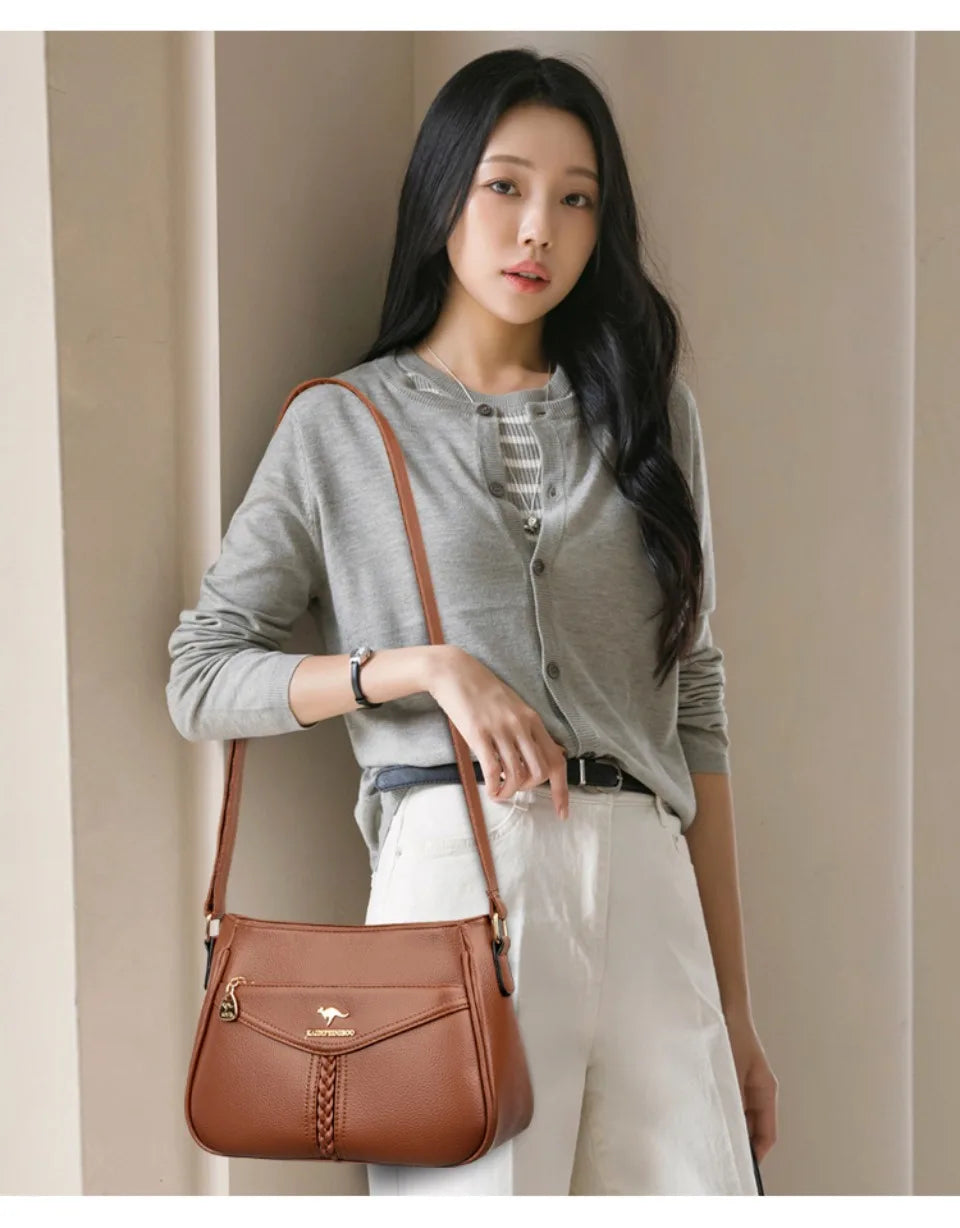 Women’s Soft Flap Shoulder Bag | حقيبة كتف نسائية ناعمة وعملية