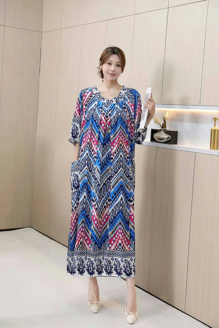 Women’s Floral Maternity Lounge Dress | فستان بيت واسع ومريح - Floral