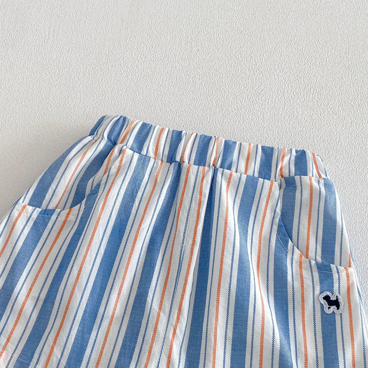 Baby Boys’ Breathable Shirt & Shorts Set 1–3Y | طقم طفل خفيف بقميص وشورت لعمر ١–٣ سنوات