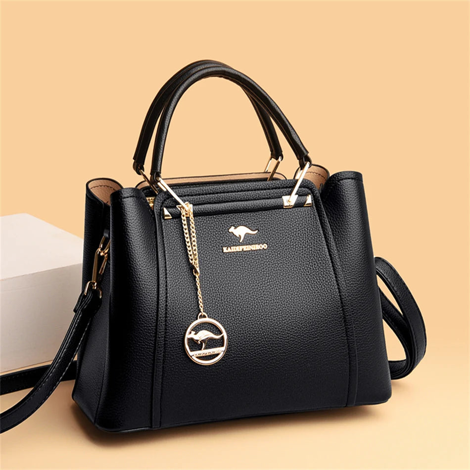 Women’s Three-Layer Shoulder Bag | Large Capacity Crossbody Tote