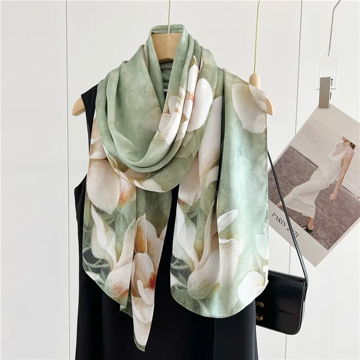 Women’s Pure Silk Shawl | Elegant Printed Long Drape