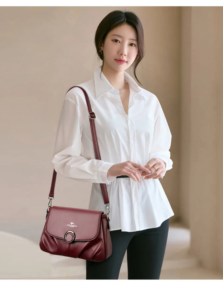Women’s Soft PU Shoulder Crossbody Bag | حقيبة كتف نسائية ناعمة