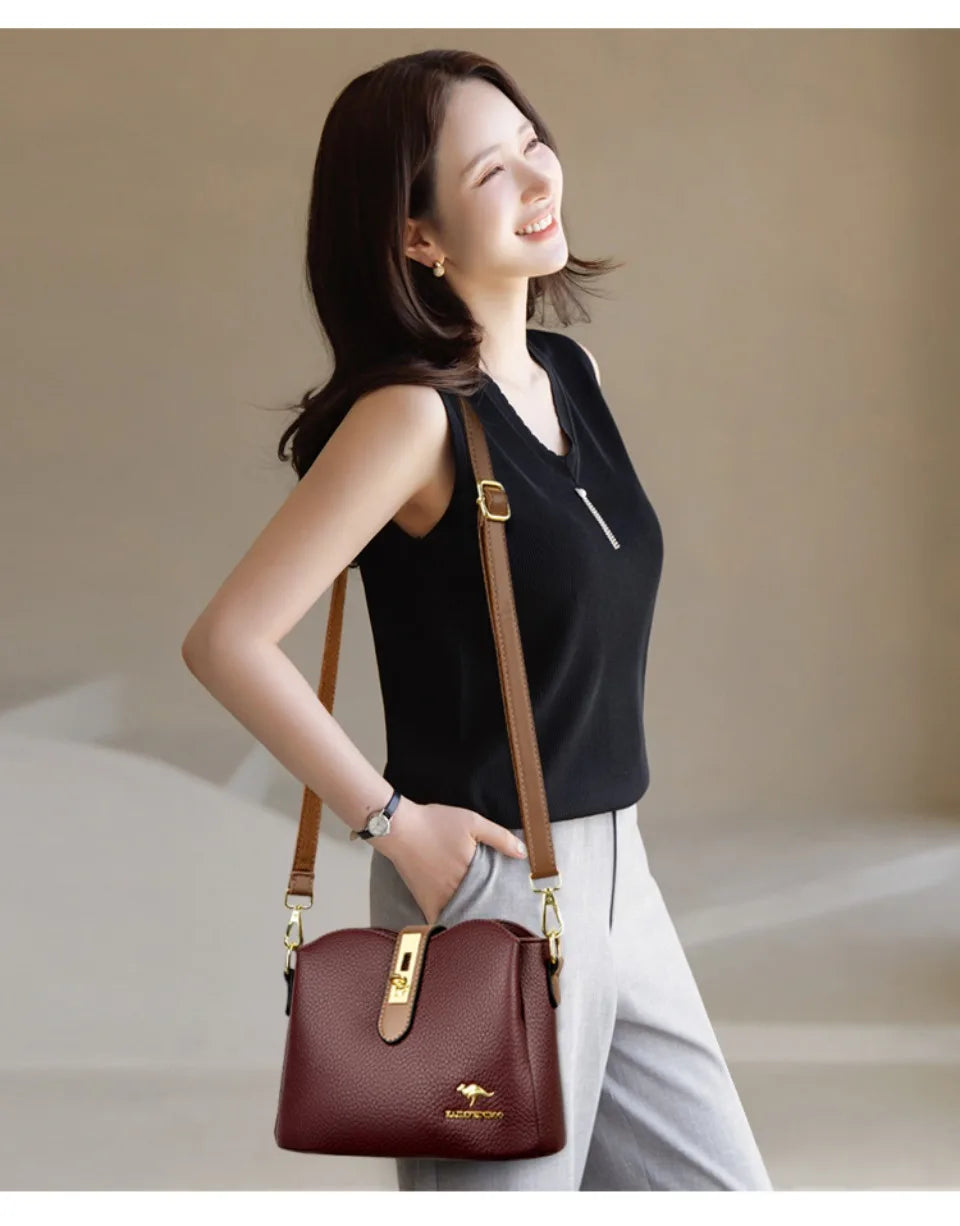 Women’s Soft Top-Handle Shoulder Bag | حقيبة نسائية بيد علوية