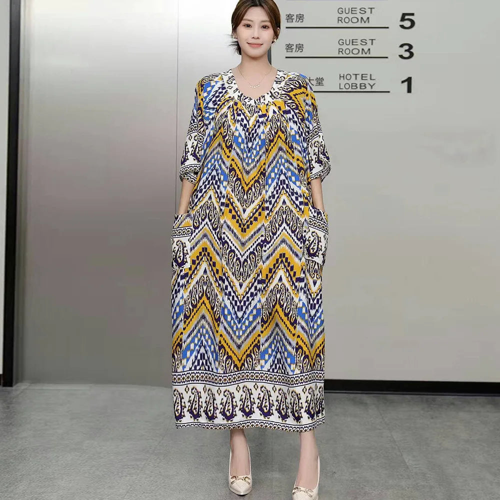 Women’s Floral Maternity Lounge Dress | فستان بيت واسع ومريح - Floral