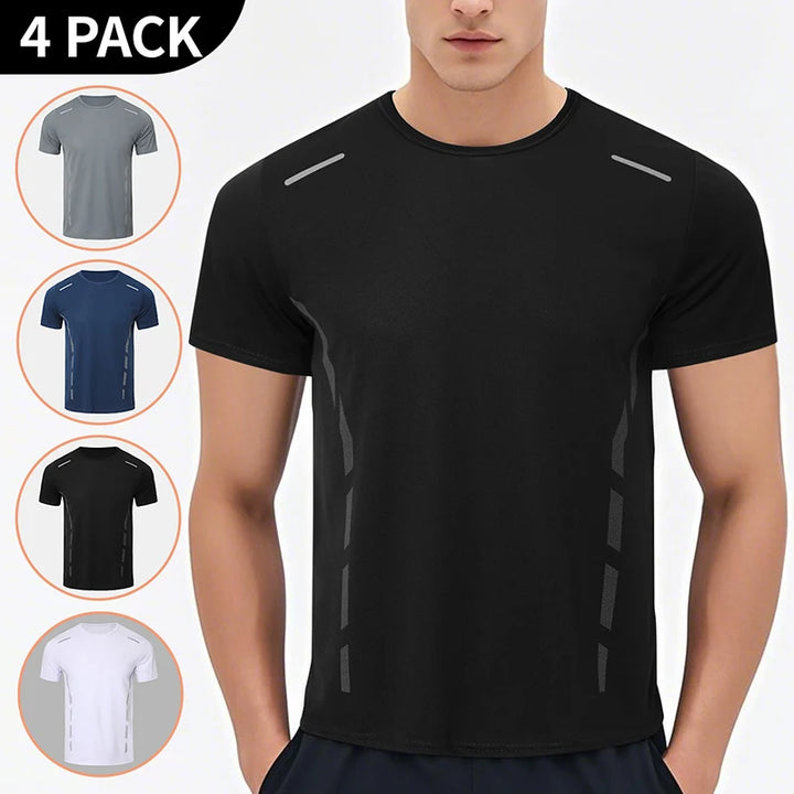Men’s Quick-Dry Reflective Sports T-Shirt 1/4 Pack | تيشيرت رياضي رجالي سريع الجفاف فردي أو ٤ قطع