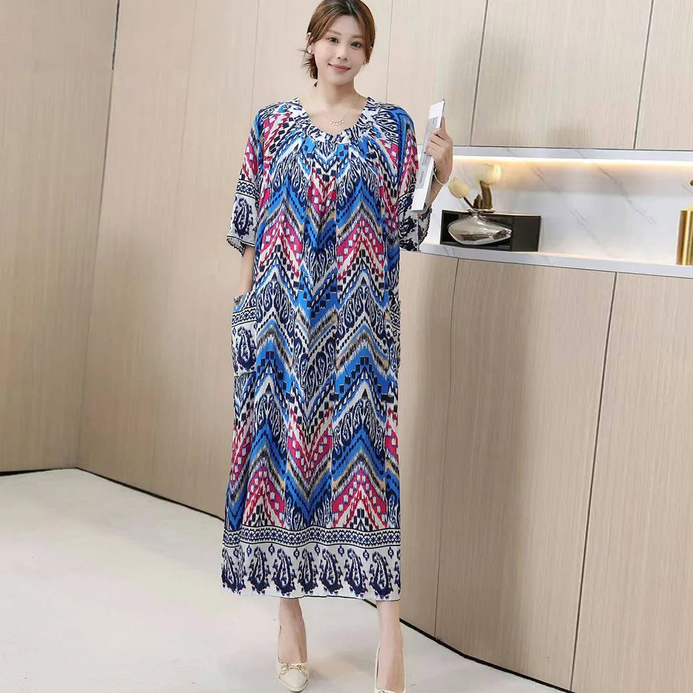 Women’s Floral Maternity Lounge Dress | فستان بيت واسع ومريح - Floral