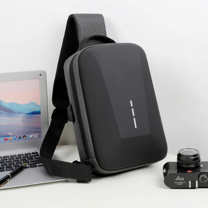Men’s Anti-Theft USB Chest Bag | حقيبة صدر رجالية مضادة للسرقة مع USB