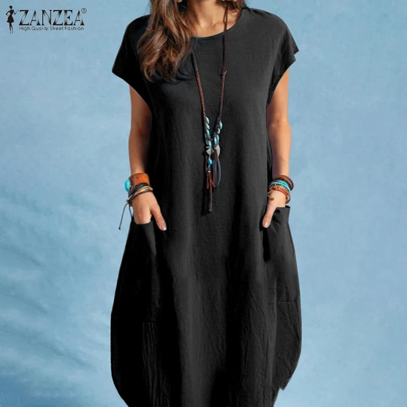 Women’s Cotton Short Sleeve Sundress