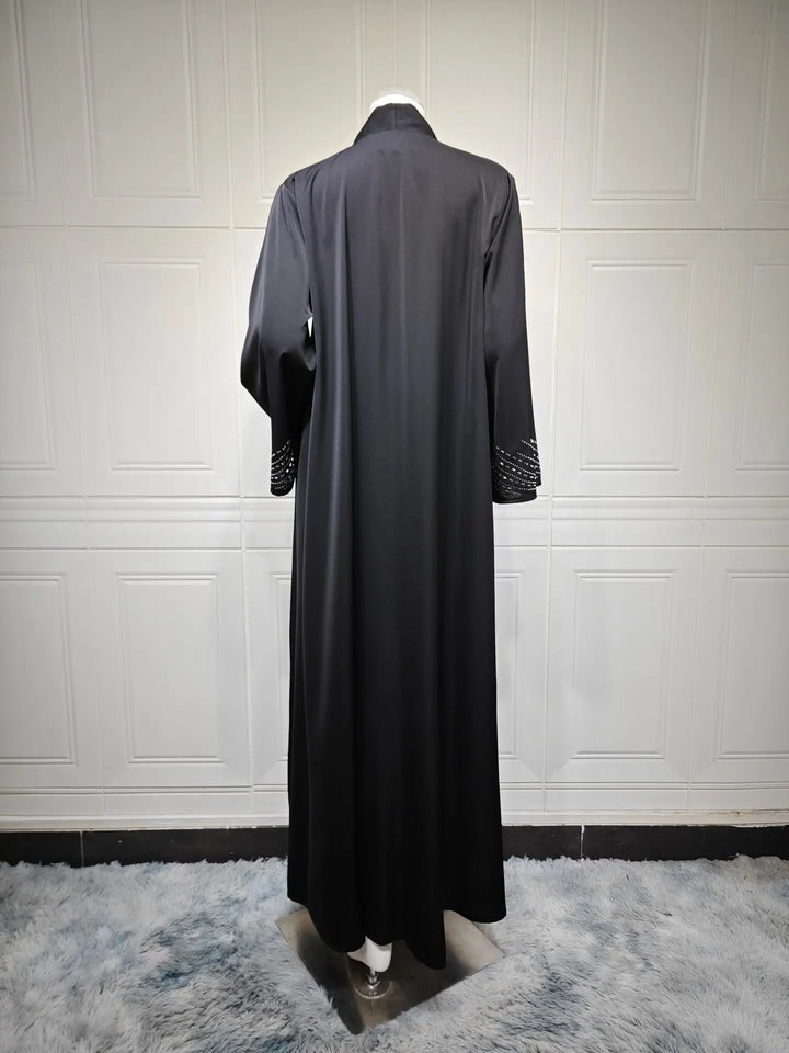 Women’s Open Abaya | Rhinestone Detail Plus Size Design