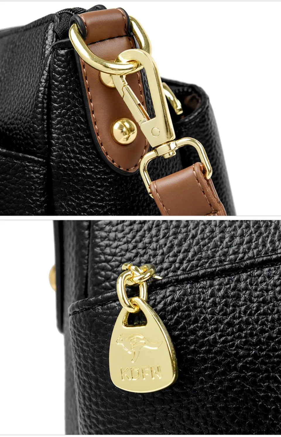 Women’s Three-Layer Shoulder Bag | Elegant Soft Crossbody