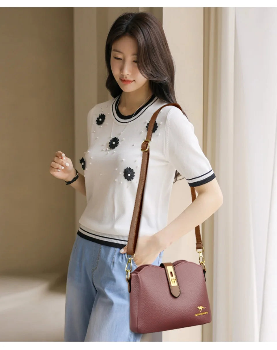 Women’s Soft Top-Handle Shoulder Bag | حقيبة نسائية بيد علوية