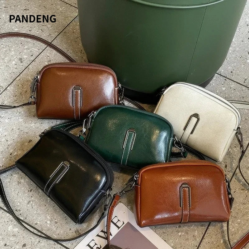 Women’s Genuine Leather Small Crossbody Bag | حقيبة نسائية صغيرة من الجلد الطبيعي كروس بودي