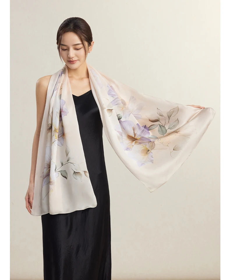 Women’s Silk Shawl | Elegant Gift-Worthy Long Drape