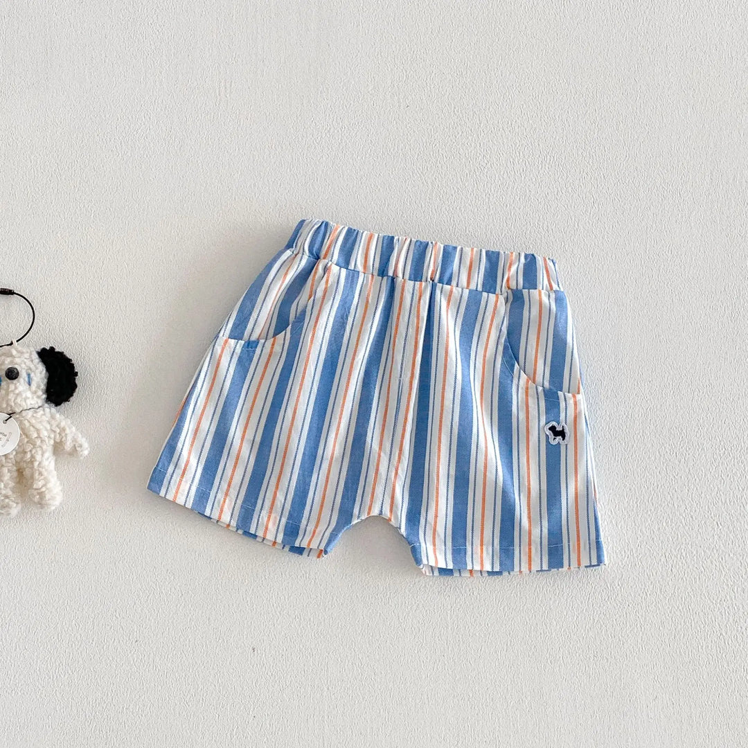 Baby Boys’ Breathable Shirt & Shorts Set 1–3Y | طقم طفل خفيف بقميص وشورت لعمر ١–٣ سنوات