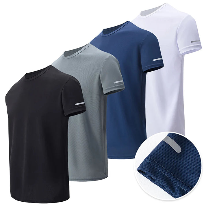 Men’s Printed Quick-Dry Sports T-Shirt 1/4 Pack | تيشيرت رياضي رجالي مطبوع فردي أو ٤ قطع