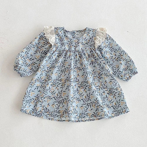 Girls’ Corduroy Princess Dress | فستان بناتي أنيق لعمر 2-6 سنوات - Floral