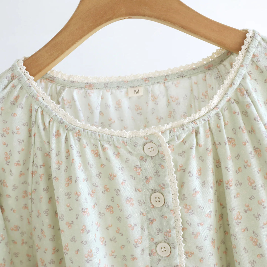 Women’s Cotton Sleep Dress | جلابية قطنية صيفية للبيت - Cute Print