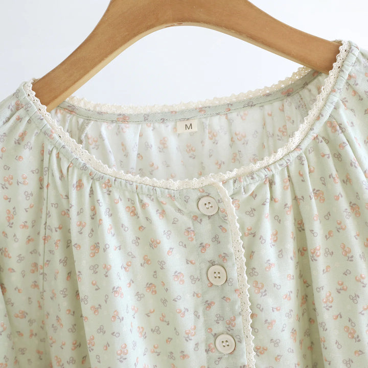 Women’s Cotton Sleep Dress | جلابية قطنية صيفية للبيت - Cute Print