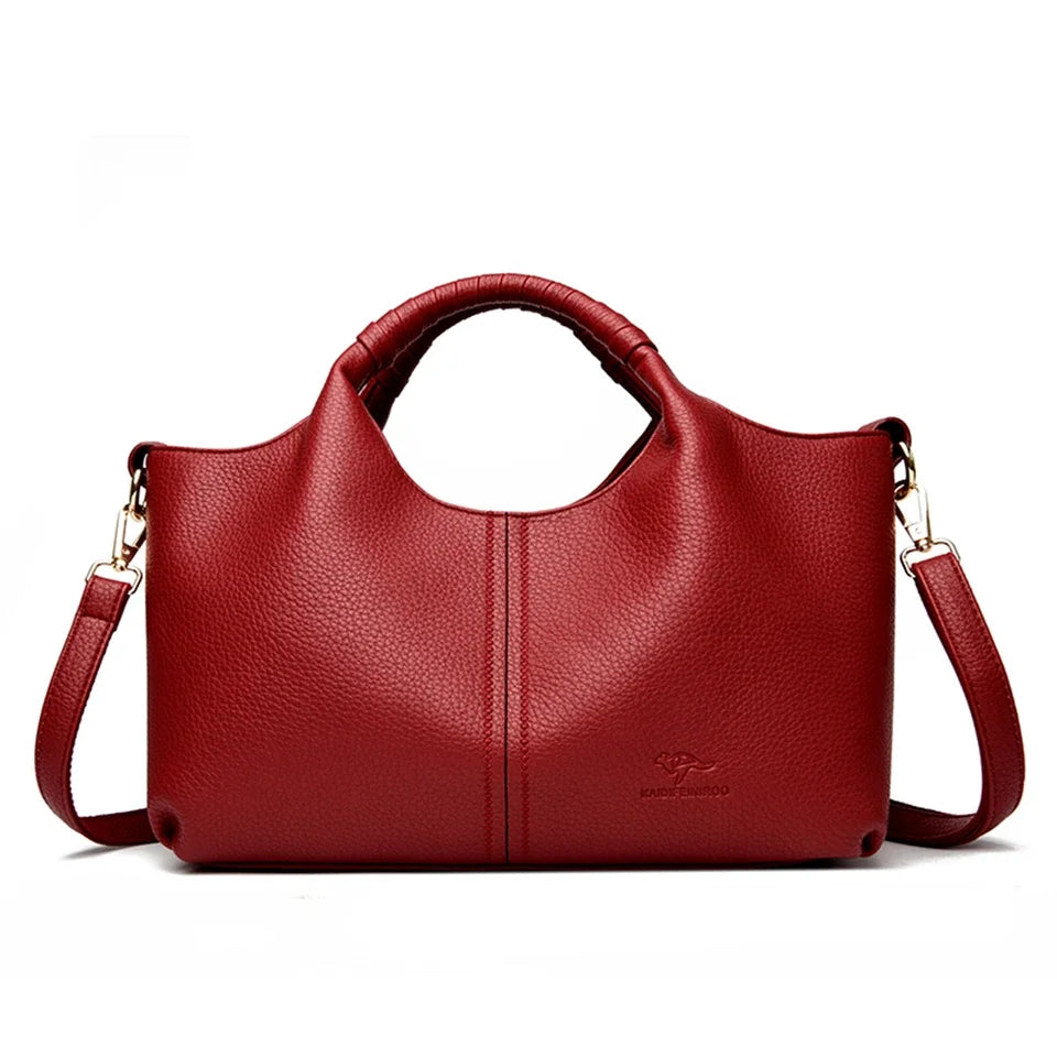 Women’s Soft Leather-Look Tote Bag | Elegant Daily Handbag