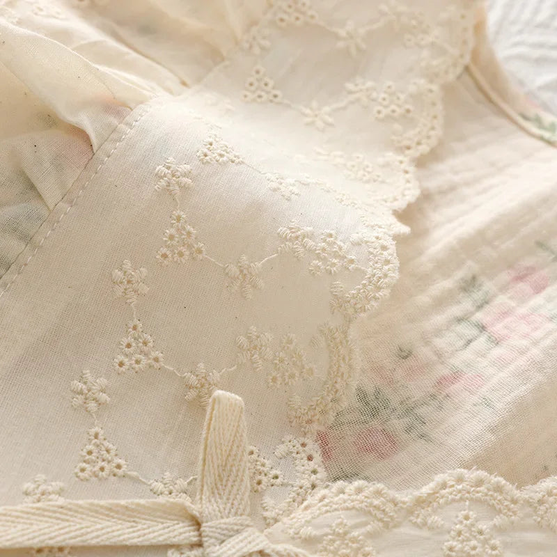 Women’s Cotton Summer Nightgown | جلابية بيت قطنية صيفي - Vine Print