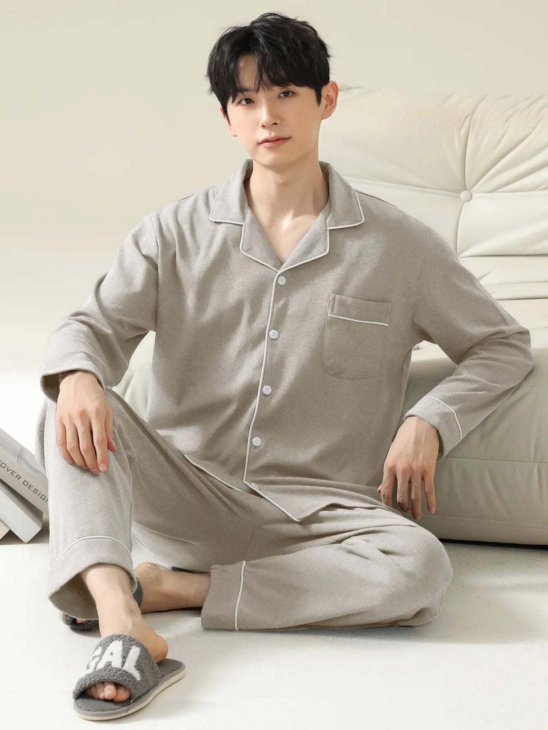 Men’s Cotton Pajamas Set | Classic Comfortable Sleepwear