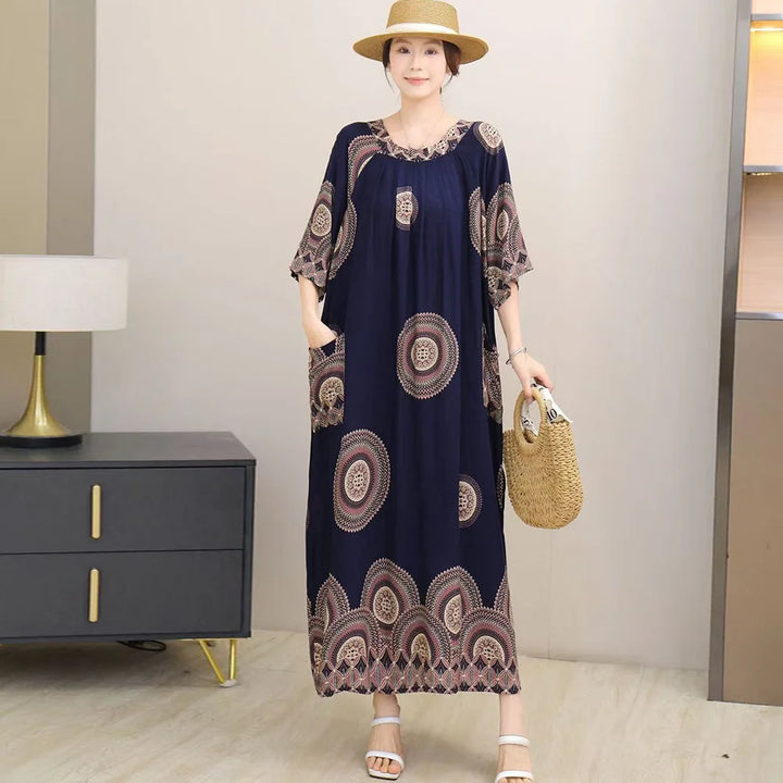 Women’s Floral Maternity Lounge Dress | فستان بيت واسع ومريح - Floral