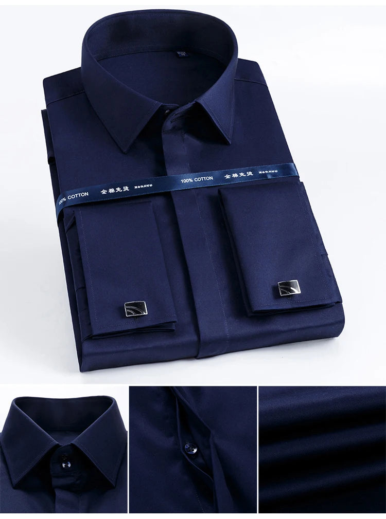 Men’s French Cuff Dress Shirt | Refined Formal Style