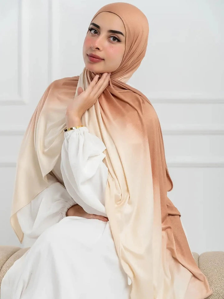 Women’s Gradient Jersey Hijab Scarf | Soft Everyday Drape