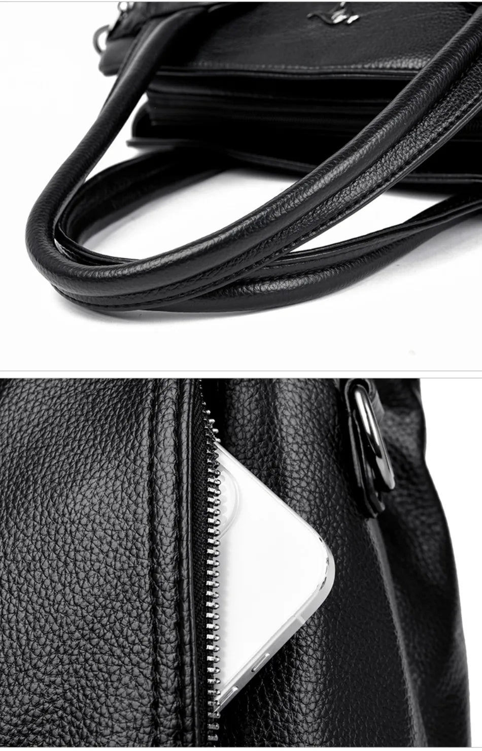 Women’s Soft Leather-Look Tote Bag | Elegant Shoulder Crossbody