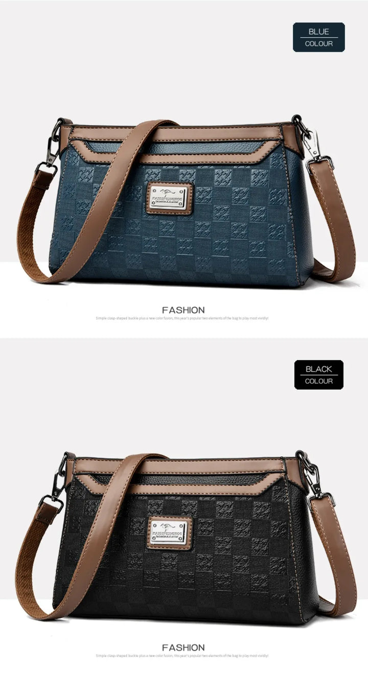 Women’s Plaid Shoulder Crossbody Bag | حقيبة نسائية بنقشة مربعات