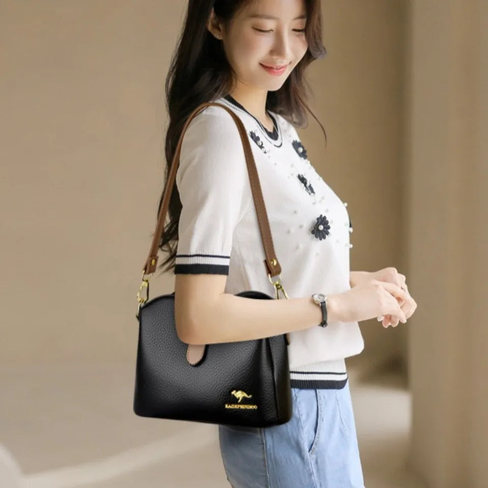 Women’s Soft Top-Handle Shoulder Bag | حقيبة نسائية بيد علوية