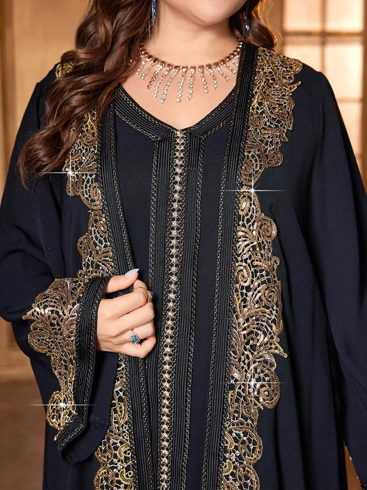 Women’s Outfit Set | Plus Size Sequin Lace Formal Occasion Design
