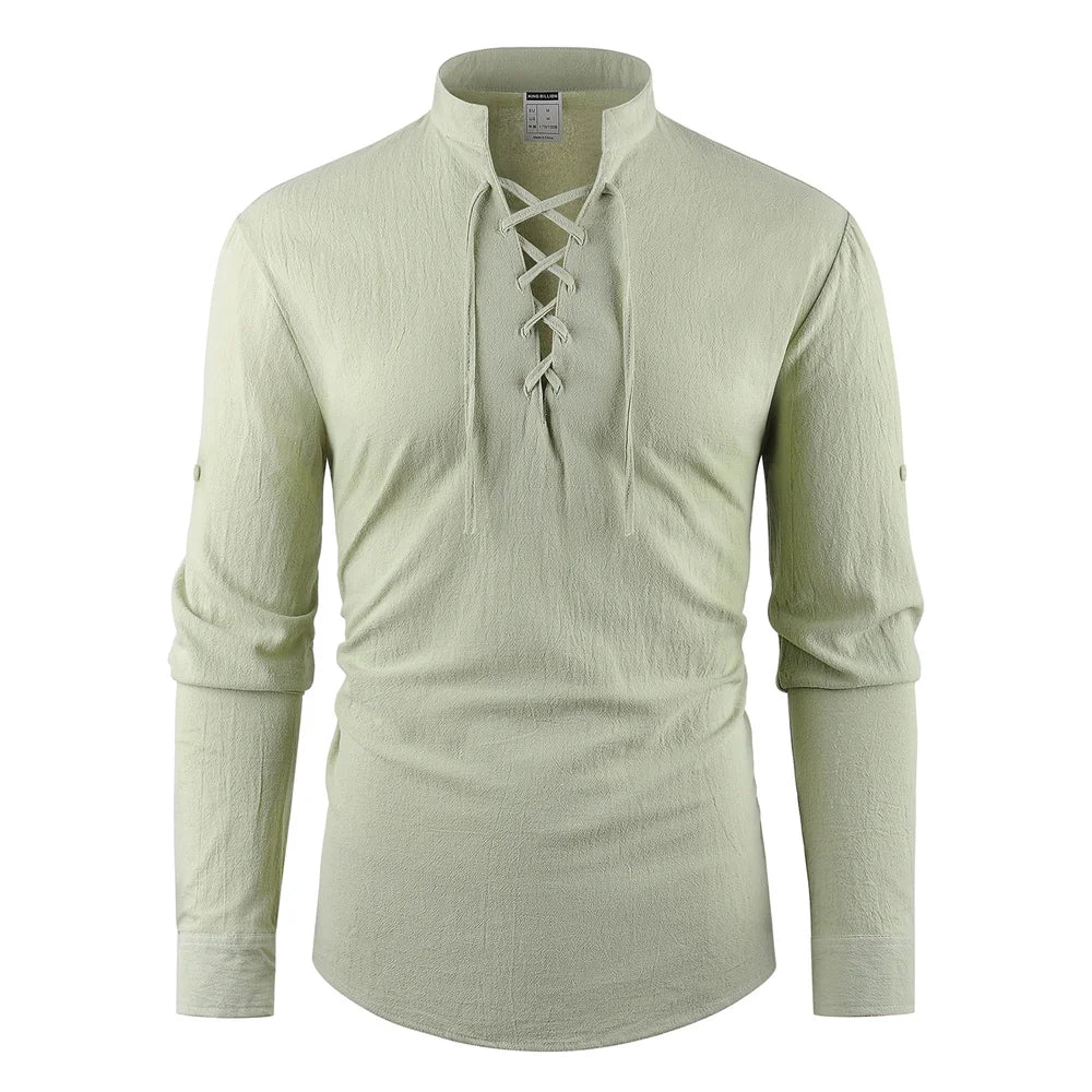 Men’s Cotton Linen Vintage Shirt | Relaxed Summer Style