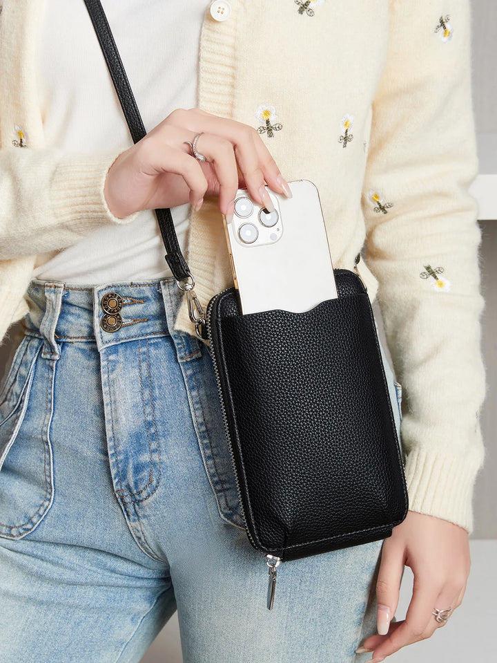 Women’s Multi-Function PU Phone Crossbody Bag | حقيبة هاتف نسائية متعددة الاستخدامات
