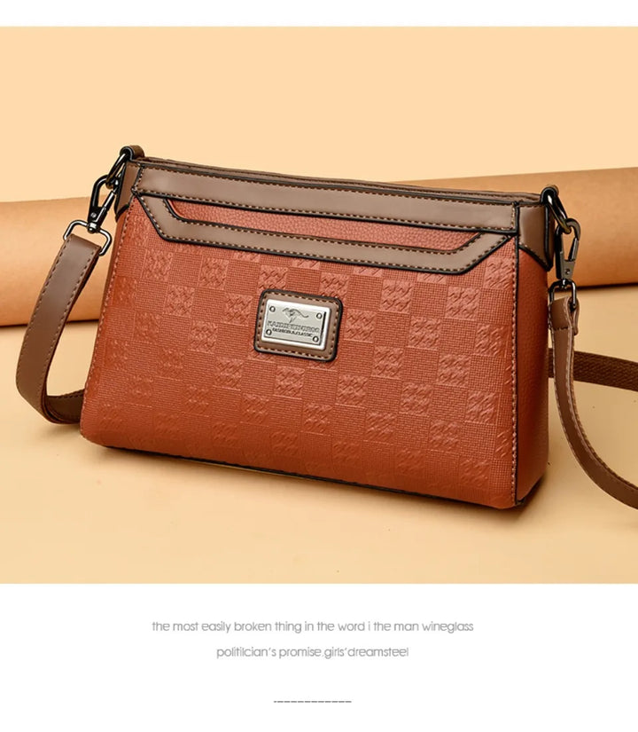 Women’s Plaid Shoulder Crossbody Bag | حقيبة نسائية بنقشة مربعات
