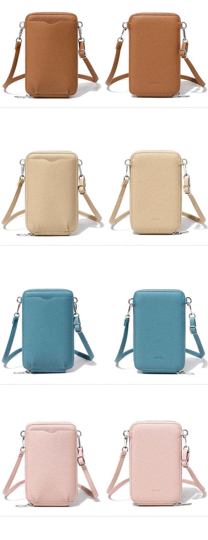 Women’s Minimalist PU Crossbody Phone Bag | حقيبة هاتف نسائية كروس بودي بتصميم بسيط