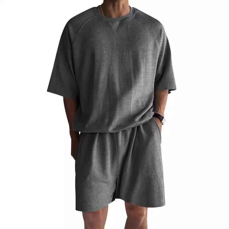 Men’s Summer 2-Piece Set | Casual Short Sleeve Lightweight Outfit