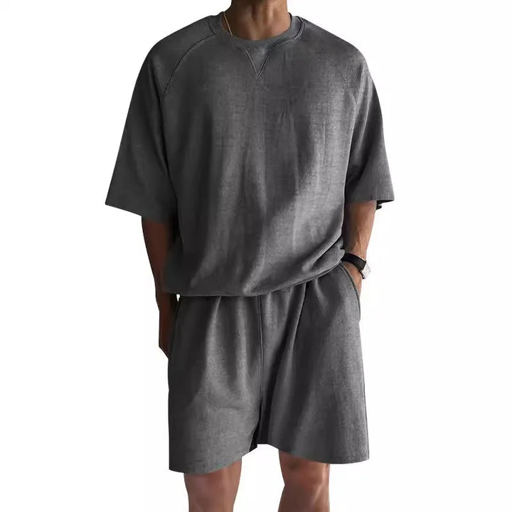 Men’s Summer 2-Piece Set | Casual Short Sleeve Lightweight Outfit