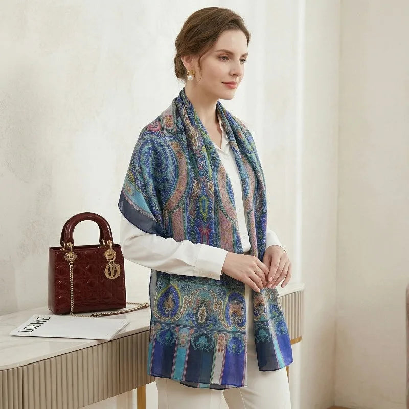 Women’s Pure Silk Paisley Shawl