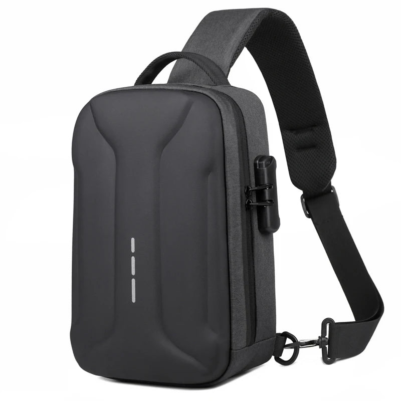 Men’s Anti-Theft USB Chest Bag | حقيبة صدر رجالية مضادة للسرقة مع USB