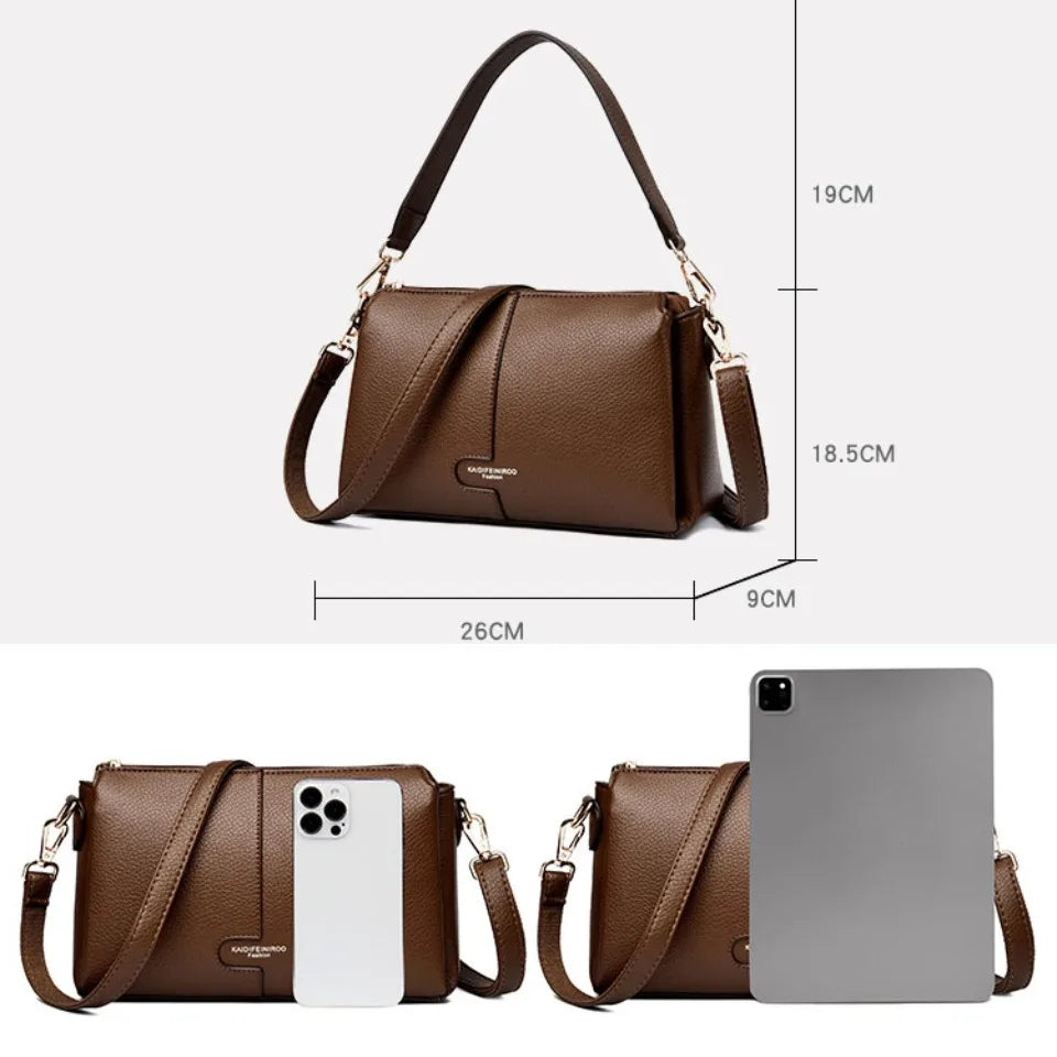 Women’s Soft Leather-Look Shoulder Bag | Elegant Summer Crossbody