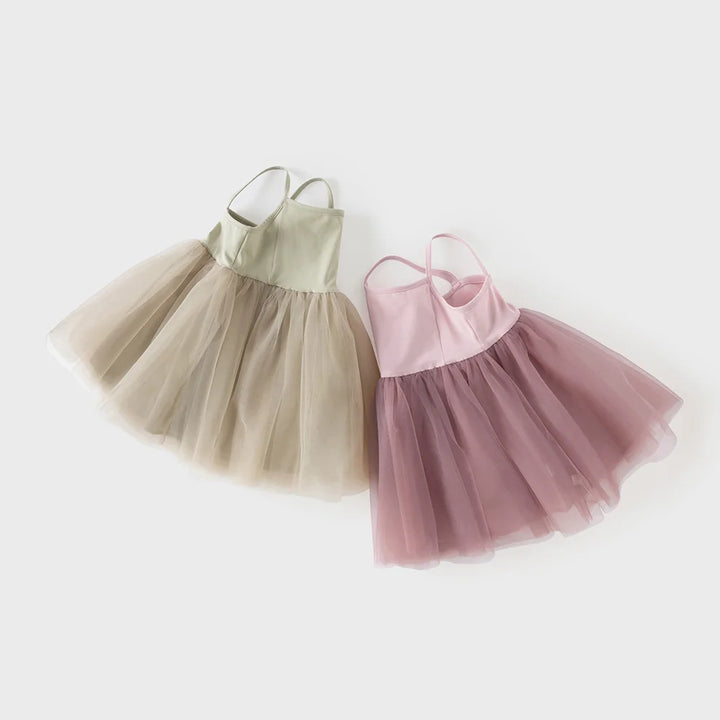 Girls Sleeveless Tulle Party Dress | Elegant Princess Style