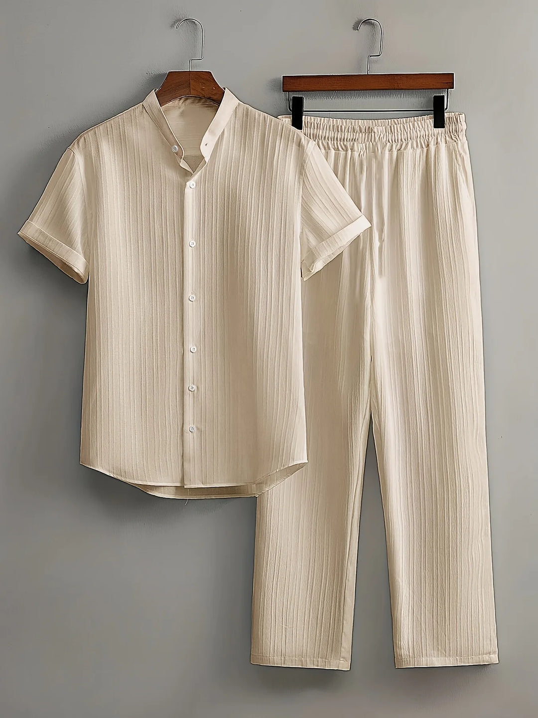 Men’s Summer Casual 2-Piece Set | Short Sleeve Shirt & Relaxed Pants