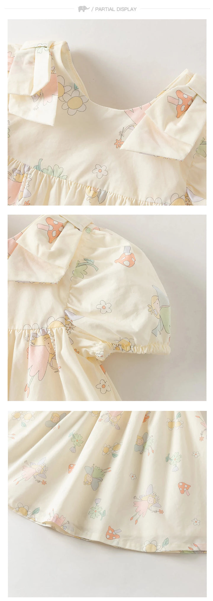 Girls Floral Print Cotton Dress