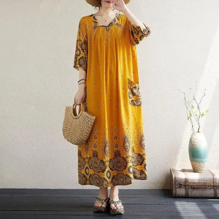 Women’s Floral Maternity Lounge Dress | فستان بيت واسع ومريح - Floral