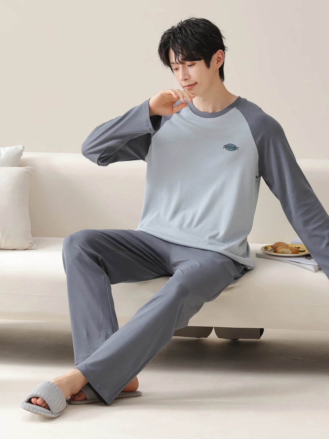 Men’s Cotton Pajama Set | Classic Long Sleeve Homewear