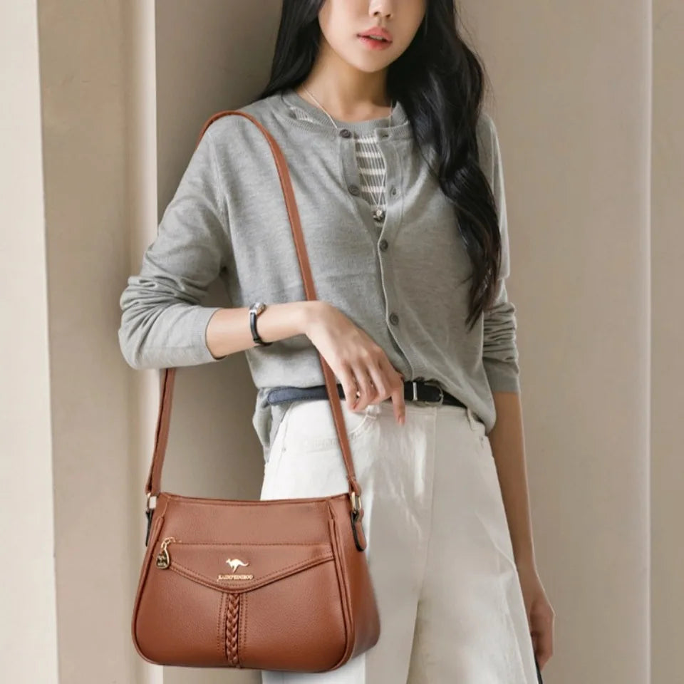 Women’s Soft Flap Shoulder Bag | حقيبة كتف نسائية ناعمة وعملية